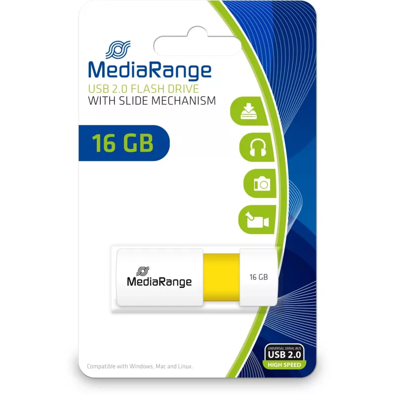 Pamięć USB MediaRange 16 GB USB Typ-A 2.0 MR972