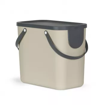 Rotho Albula 25 L prostokątny pojemnik do przechowywania/na odpady, cappuccino, technopolimer, 25 L, 400×235×340 mm