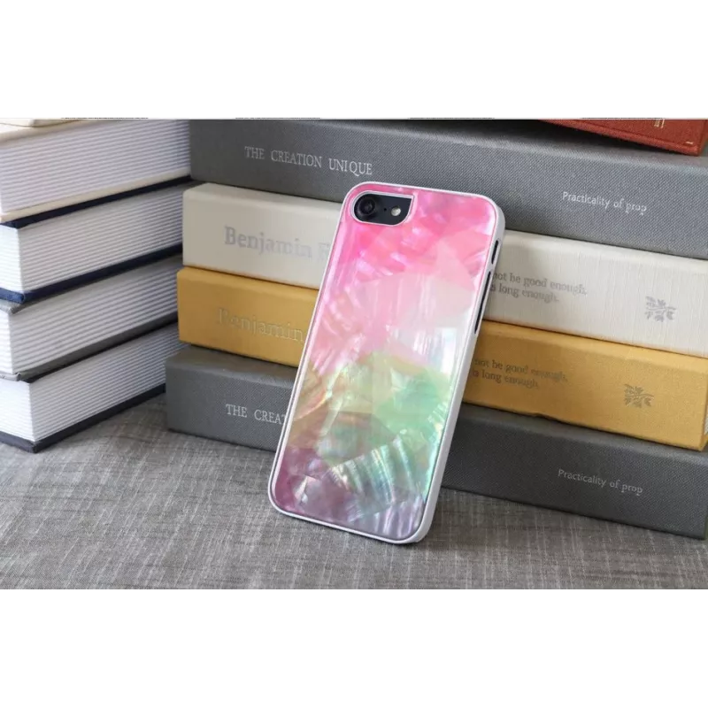 Etui ochronne iKins do Apple iPhone 8/7 – wzór wodnych kwiatów, białe