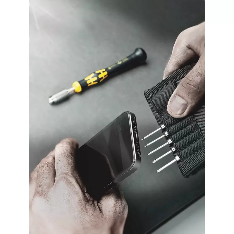 Wkrętak kombinowany Wera ESD/11 SB – 1 sztuka, końcówki Torx/Philips/krzyżowe/płaskie, rękojeść z tworzywa sztucznego (czarno-żółta)