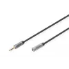 Digitus Audio Extension kabel 3.5mm jack to 3.5mm socket 1.8m Czarny