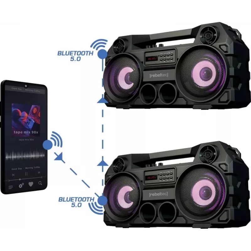 Rebeltec Bluetooth Głośnik SoundBOX 465 Czarny