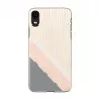 Etui na smartfona man and wood do iPhone XR — różowy garnitur z czarnymi akcentami