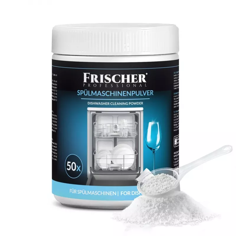 Proszek do czyszczenia zmywarek FRISCHER FR00122_1000, 1 kg, do automatycznych zmywarek, plastikowy słoik