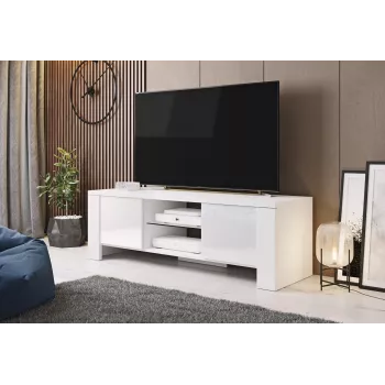 Cama stojak TV WEST 42/130/42 biały/biały połysk