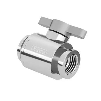 Zawór kulowy Barrow TLQFS-V1 s s 10mm G1/4 srebrny – zawór odcinający do chłodzenia cieczą