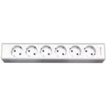 Kindermann Panel modułowy na 6 płytek - Obudowa gniazdowa - Zasilanie X 6 - Aluminium naturalne (7449000306)