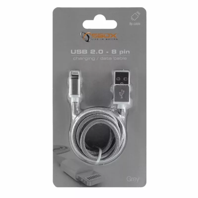 Sbox USB 2.0 8 Pin IPH7-GR szary