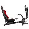 NanoRS RS160 fotel gamingowy, stojak symulatora wyścigów 3w1, PC, konsole, gracze, pokrycie ze skóry syntetycznej, stojak na kierownicę, uchwyt TV do 50 inch, maks. VESA 400x400