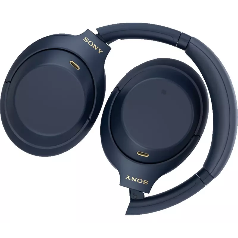 Słuchawki Sony WH1000XM4L.CE7, nauszne, przewodowe i bezprzewodowe (Bluetooth, USB-C), niebieskie, opaska nagłowna