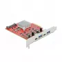 Karta rozszerzeń DeLOCK PCI Express x4 na USB 10 Gb/s 2x Type-A 2x Type-C
