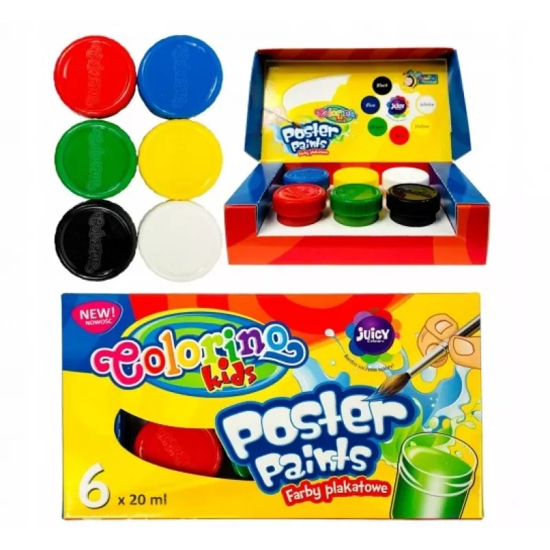 Colorino Kids Farbki plakatowe 6 kolorów 20 ml