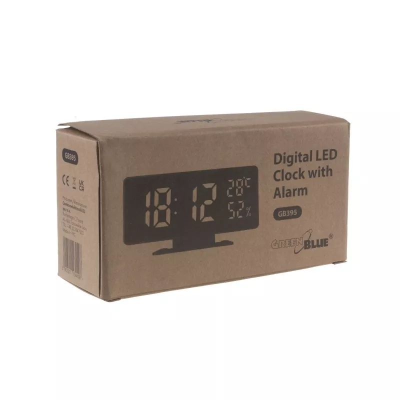 Cyfrowy budzik LED GreenBlue GB395 z wyświetlaczem temperatury