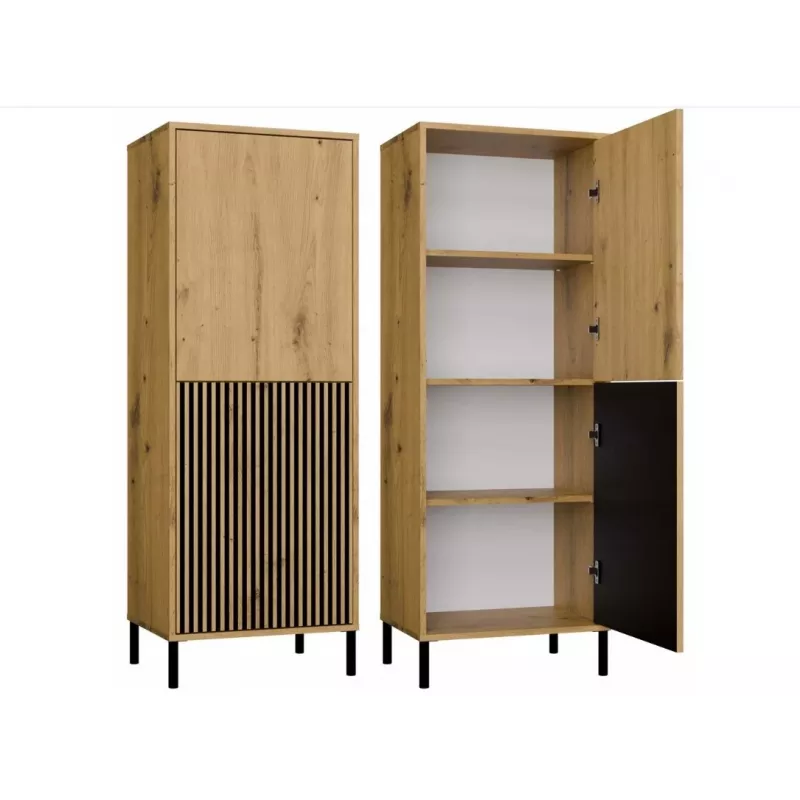 KAMARO 2DK cienki/GŁ dąb ARTISAN DISPLAY CABINET