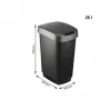 rotho Twist 25 L prostokątny pojemnik do przechowywania z polipropylenu — 25 L, 476×333×252 mm, czarny