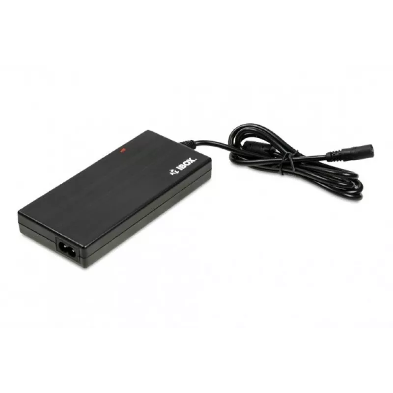 zasilacz IBOX IUZ90WA 90 W, wejście 100–240 V, wyjście 4,5 A, regulowane napięcie, do użytku wewnętrznego, czarny