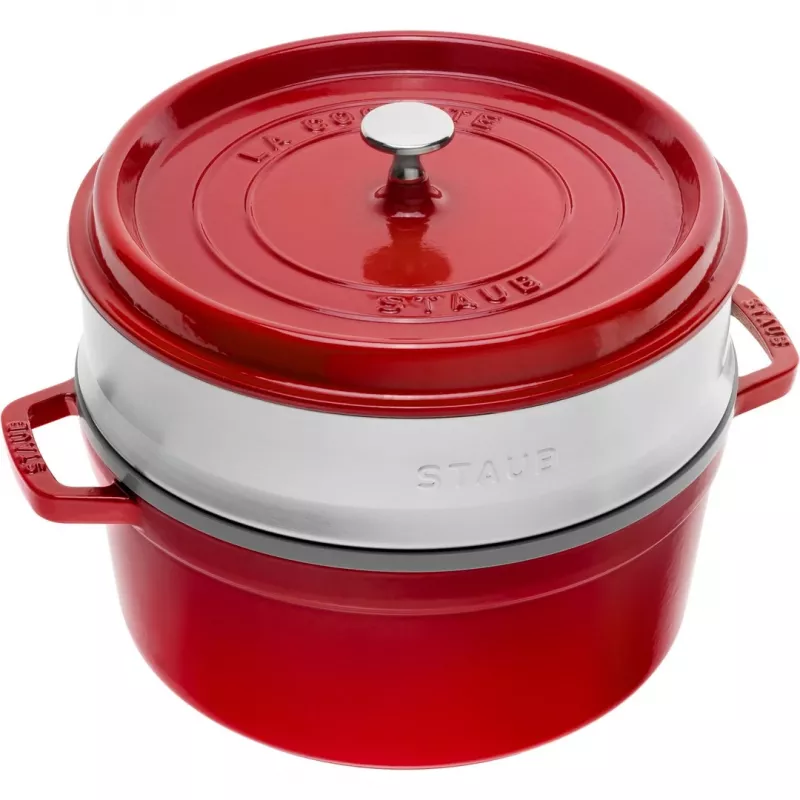 Okrągły garnek żeliwny STAUB LA COCOTTE 3,8 l czerwony
