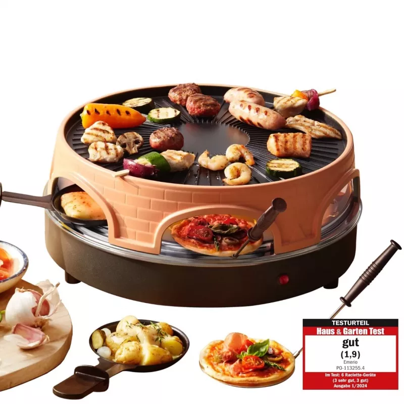 Emerio PO-113255.4 grill do raclette 1500 W Czarny, Brązowy
