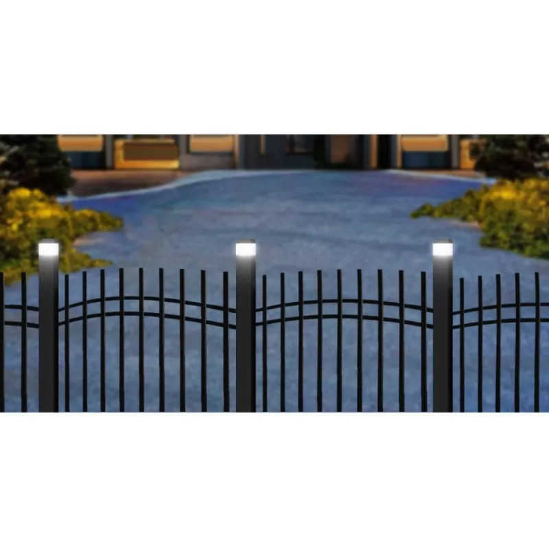 Lampa solarna LED ogrodowa GB128 na słupek, czarna - zielony niebieski