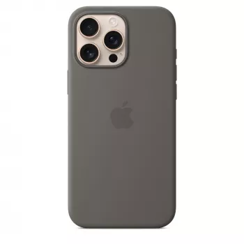 Silikonowe etui z MagSafe dla iPhone 16 Pro Max - Kamienny Szary