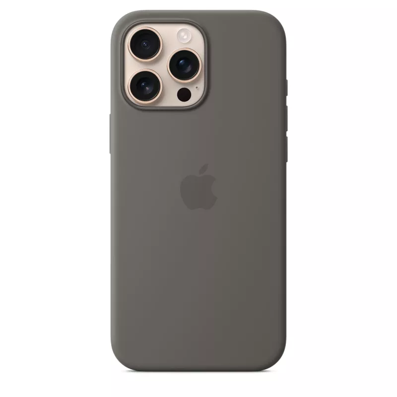 Silikonowe etui z MagSafe dla iPhone 16 Pro Max - Kamienny Szary