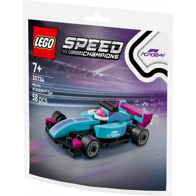 30734 Speed Champions F1 ACADEMY Mini-Auto, Klocki konstrukcyjne w woreczku