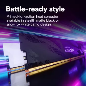 Crucial Pro OC 32GB (2x16GB) DDR5 PC5-48000C32 6400MHz Dual Channel Kit - biały