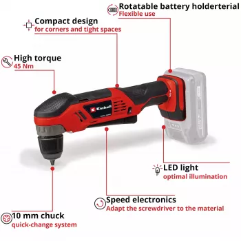 Einhell TE-AD 18 Li 1100 RPM 1,22 kg Czarny, Czerwony