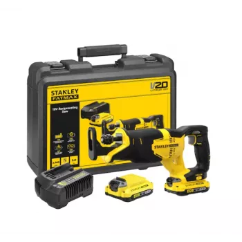 Piła szablasta STANLEY 20V Max z 2 akumulatorami 2,0Ah i walizką