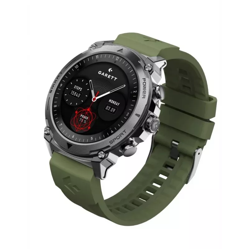 Smartwatch Garett Atom srebrny Steel