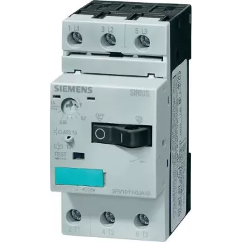Siemens SIRIUS-Wyłącznik obwodu 3RV1 3RV1011-1GA10 3 styki normalnie otwarte maks. 690 V / 50/60 Hz (3RV1011-1GA10)