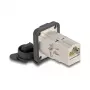 DeLOCK 67061 Wbudowany łącznik D-Type RJ45 Cat.6A STP z nasadką ochronną, IP66