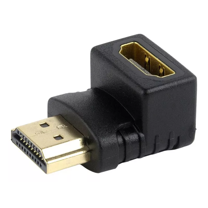 Zmieniacz płci HDMI GEMBIRD A-HDMI90-FML, HDMI na HDMI, adapter kątowy 90°, czarny