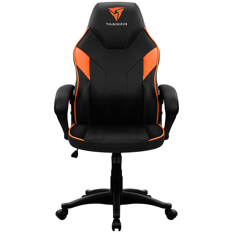 Fotel gamingowy Thunder X3 EC1 Czarno-Pomarańczowy — ergonomiczna konstrukcja, regulowana wysokość