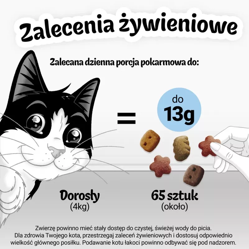 Suchy przysmak dla kota Felix Crispies Wołowina i Kurczak 45 g — mięsisty chrupiący przysmak dla kotów dorosłych, 31,5% białka, 15,5% tłuszczu