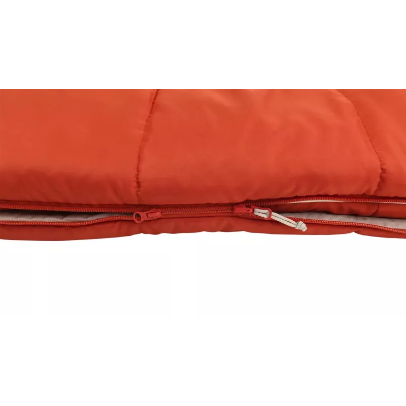 Śpiwór Outwell Contour Lux prostokątny dla dorosłych, poliester, 2200×850 mm, maks. wzrost użytkownika 190 cm, czerwony