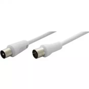 Wentronic Goobay Kabel antenowy, biały, 15 m - wtyk IEC/koncentryczny, gniazdo IEC/koncentryczne (11515)