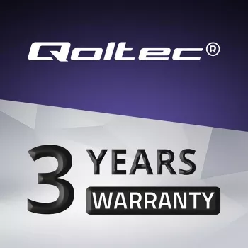 Qoltec 51025 zasilacz/przetwornica do użytku wewnętrznego Czarny