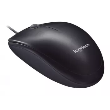 Logitech M90 przewodowa mysz optyczna biurowa — 1000 DPI, symetryczna, USB Type-A, czarna