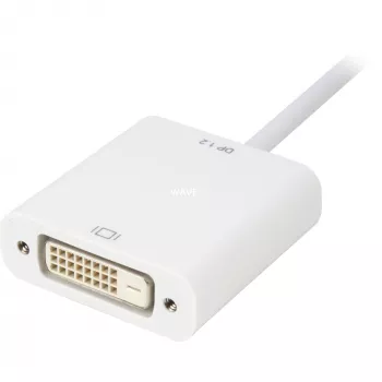 Przewód adaptera DisplayPort na DVI Sharkoon 0,15 m biały — DisplayPort 1.2 na DVI