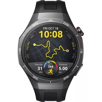 Smartwatch HUAWEI WATCH GT5 Pro 46mm — 1,43 cala AMOLED, GPS, 524 mAh, obudowa tytanowa, czarny pasek