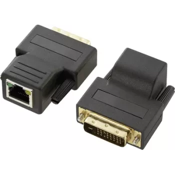 Przedłużacz DVI Renkforce 189872 — przedłuża sygnał DVI do 70 m przez kabel RJ45