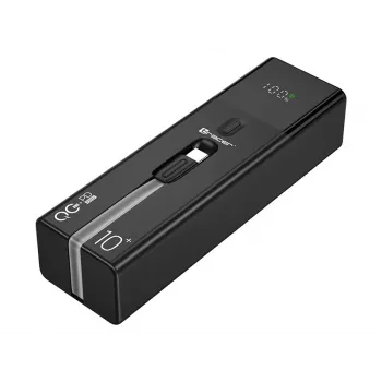 Przenośny powerbank TRACER Quant 10000 mAh Li-Ion, PD i QC3.0, 3 porty (2×USB-C, 1×USB-A), 100W, czarny