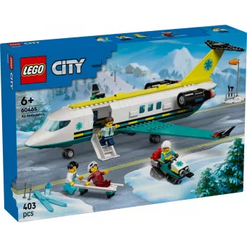 LEGO City Samolot Ratunkowy 60465 – mały zestaw konstrukcyjny samolotu ratunkowego, 403 elementy, 4 minifigurki, wiek 6+