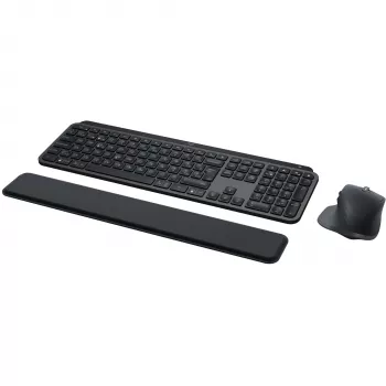 Logitech MX Keys S Combo klawiatura Mysz w zestawie Biurowa RF Bezprzewodowy + Bluetooth QWERTZ Szwajcarski Grafit