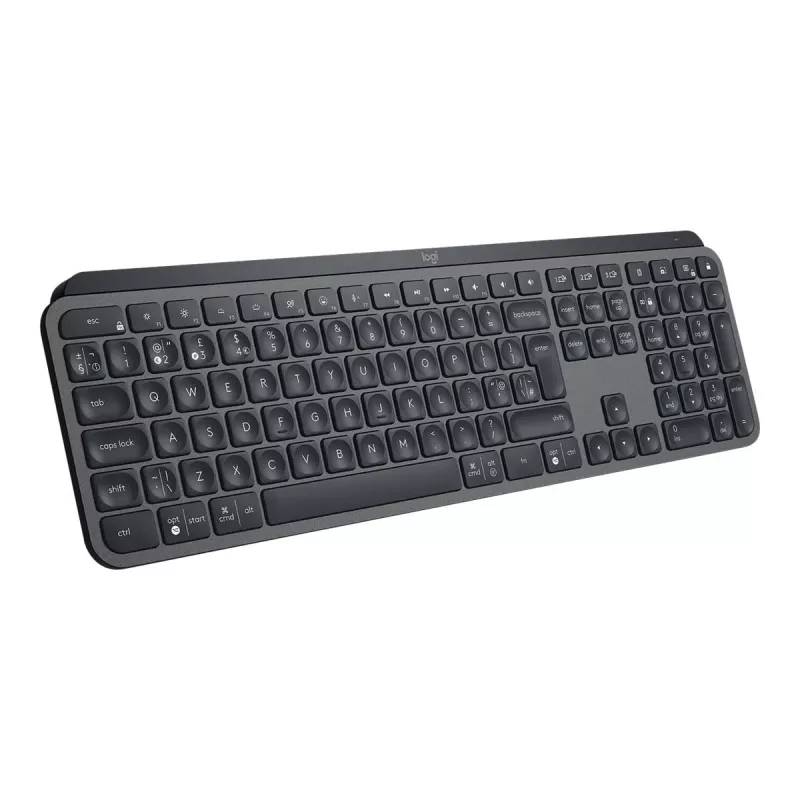 Logitech MX Keys for Business - Klawiatura - podświetlana - Bezprzewodowa - Bluetooth, 2,4 GHz - QWERTY - GB - Grafitowa (920-010250)
