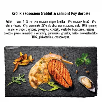 PAKA ZWIERZAKA Królik z łososiem M - sucha karma dla psa - 9kg