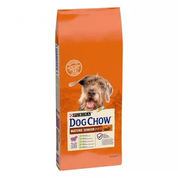 Sucha karma dla psa Purina Nestlé Dog Chow Mature Senior z jagnięciną, 14 kg, 24% białka, 10% tłuszczu