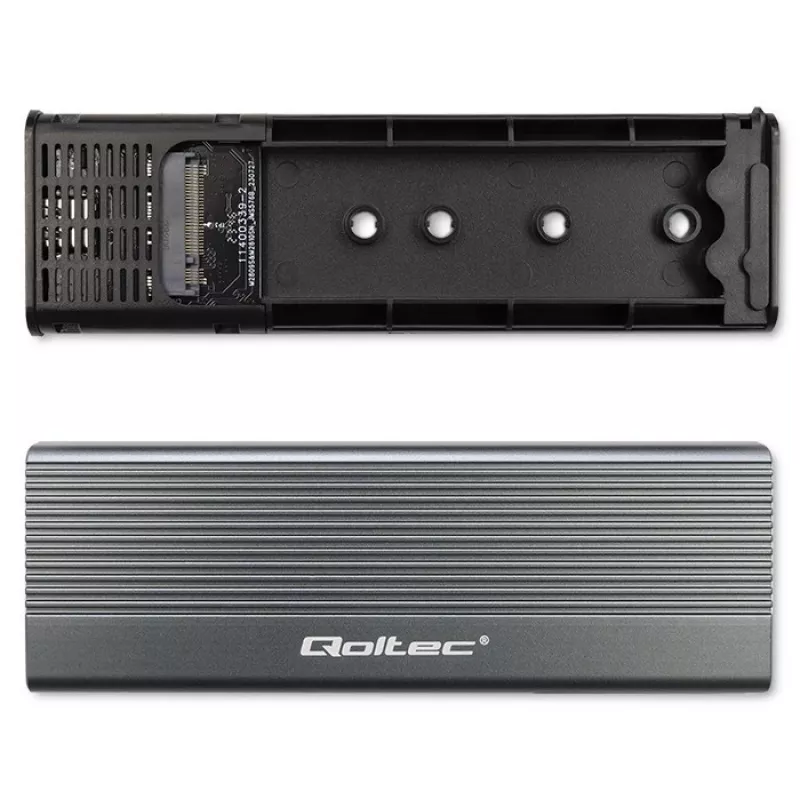 Qoltec obudowa na dysk SSD M.2 SATA (NGFF), USB-C