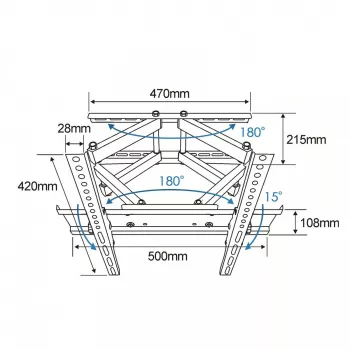 Uchwyt ścienny TB TV-Wall Mount TB-43P 26-55 55 kg VESA 400x400 (TB-43P)